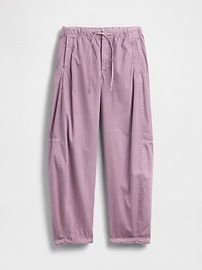 Mid Rise Barrel Parachute Pants