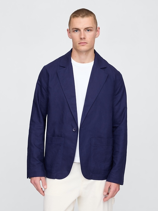 Image number 1 showing, Relaxed Linen-Cotton Blazer