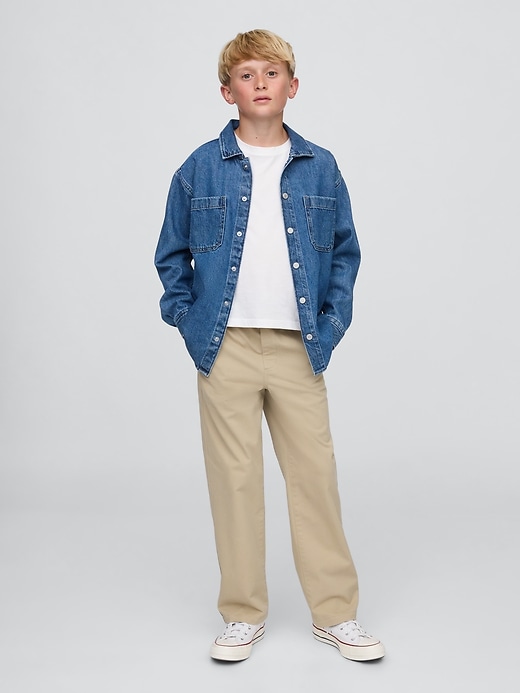 Image number 1 showing, Kids Uniform Relaxed Easy Khakis