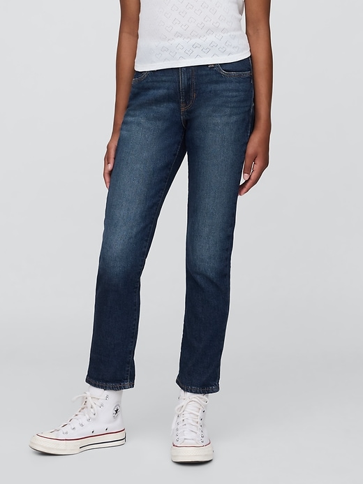 Image number 2 showing, Kids Mid Rise Girlfriend Jeans