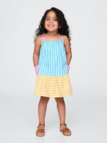 Baby & Toddler Poplin Mixed Stripe Dress