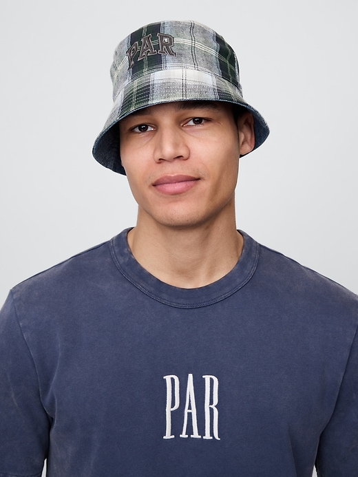 Image number 4 showing, Gap × Malbon Linen-Cotton Reversible Logo Bucket Hat