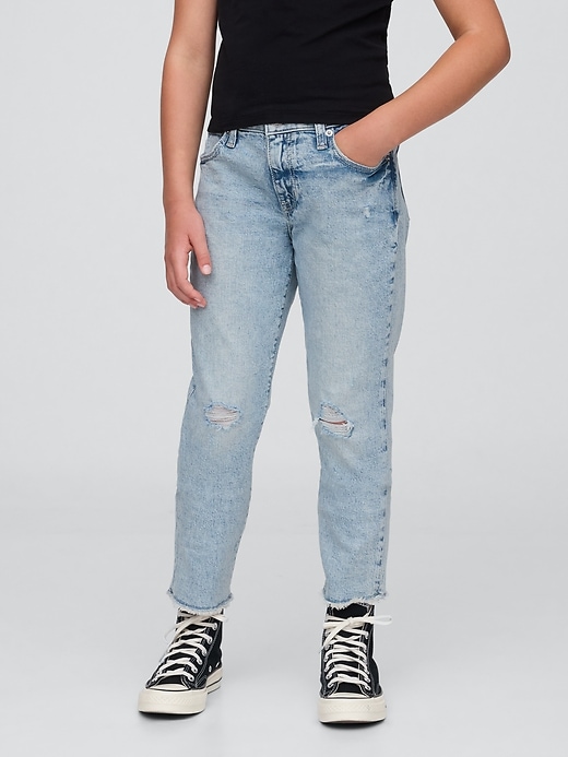 Image number 2 showing, Kids Mid Rise Girlfriend Jeans