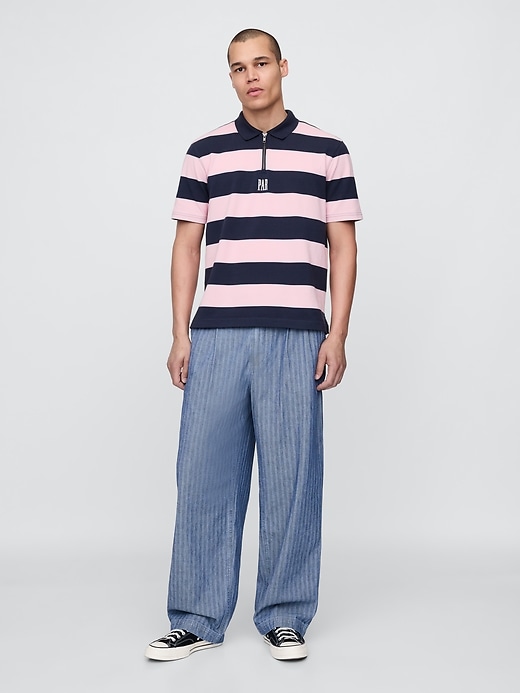 Image number 2 showing, Gap × Malbon Logo Striped Polo Shirt