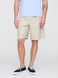 Linen-Cotton Easy Shorts
