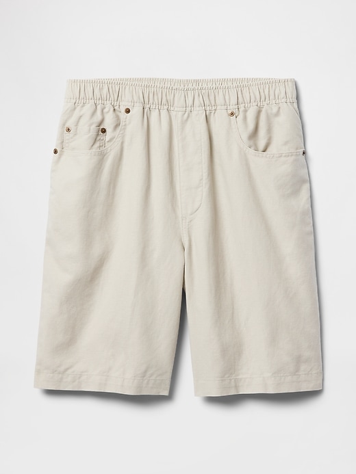 Image number 6 showing, 9" Linen-Cotton Easy Shorts