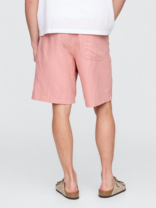 Image number 4 showing, 9" Linen-Cotton Easy Shorts