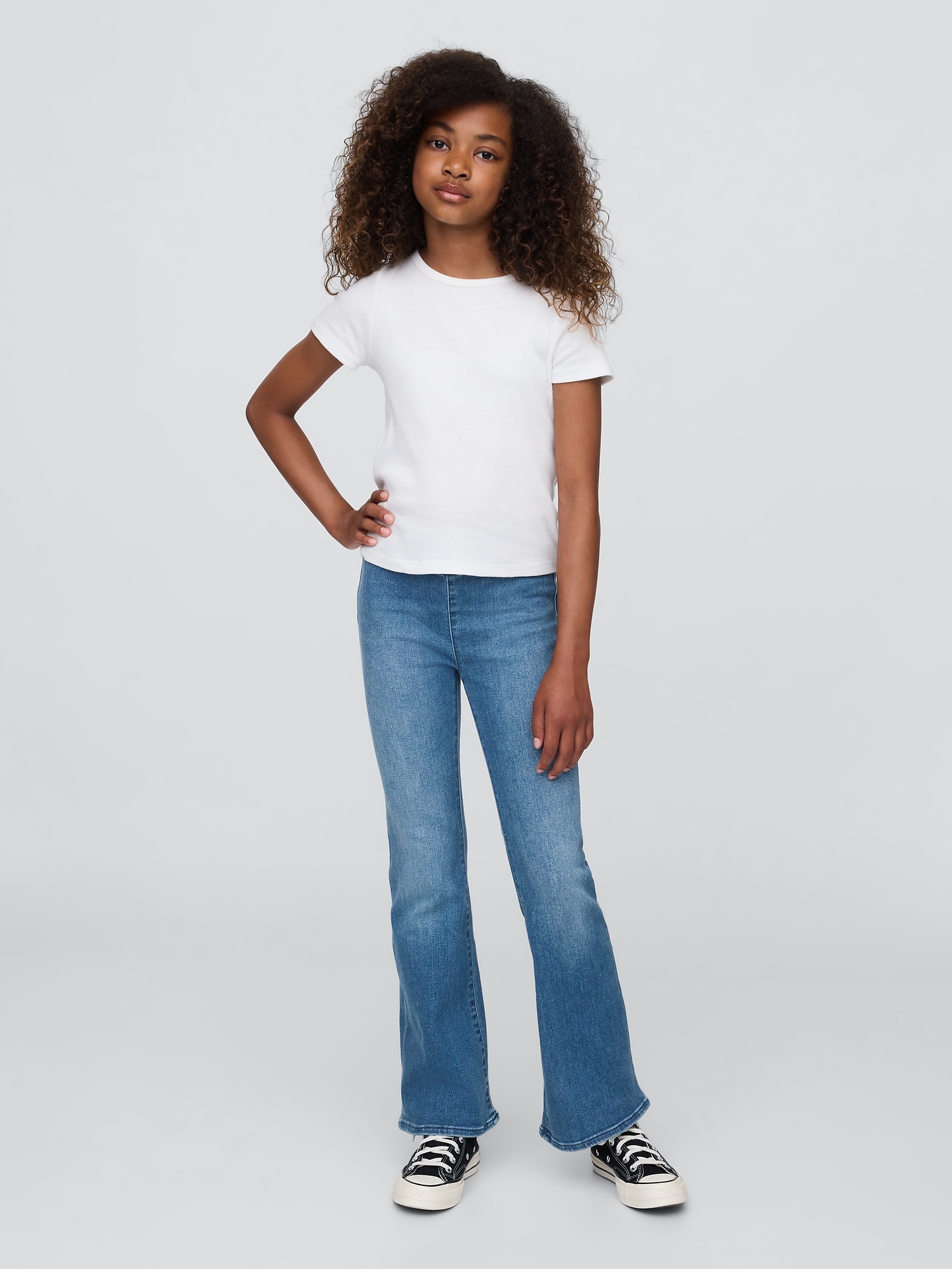 Kids High Rise Crossover Flare Jeans