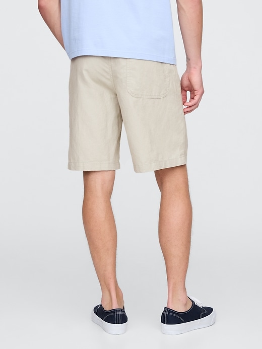 Image number 4 showing, 9" Linen-Cotton Easy Shorts