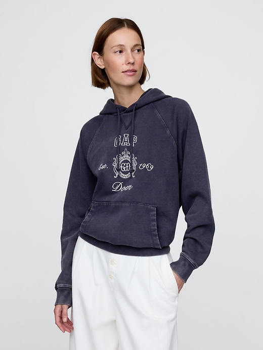 Image number 1 showing, Gap × DÔEN Heavyweight Raglan Logo Hoodie