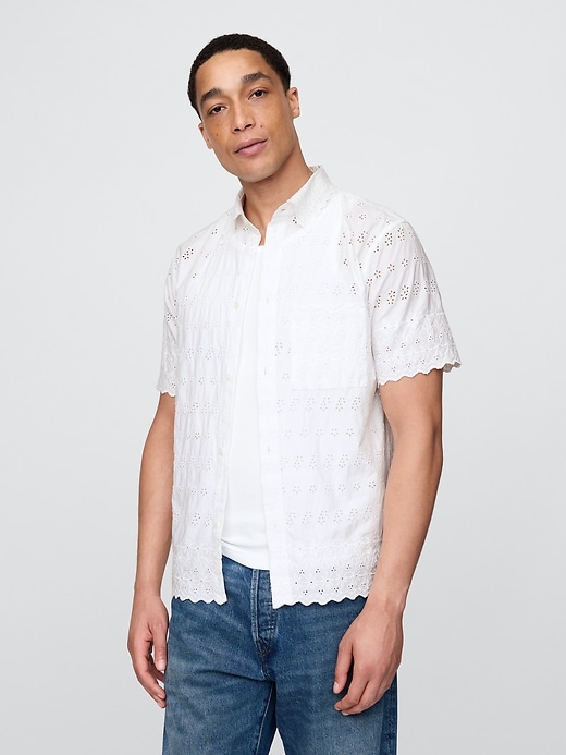 Image number 4 showing, Gap × DÔEN Eyelet Shirt