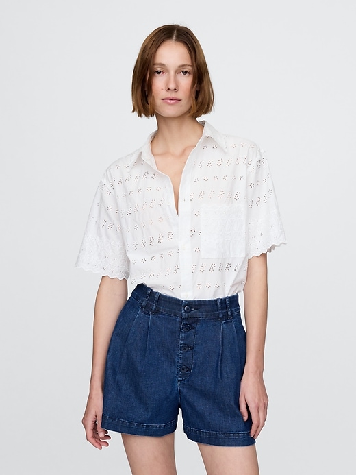 Image number 1 showing, Gap × DÔEN Eyelet Shirt