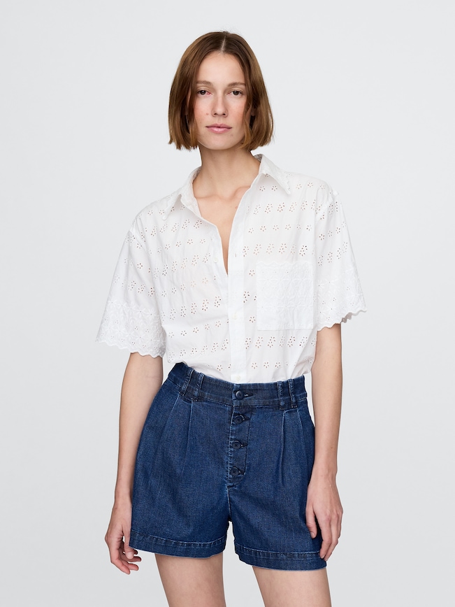 Gap × DÔEN Eyelet Shirt