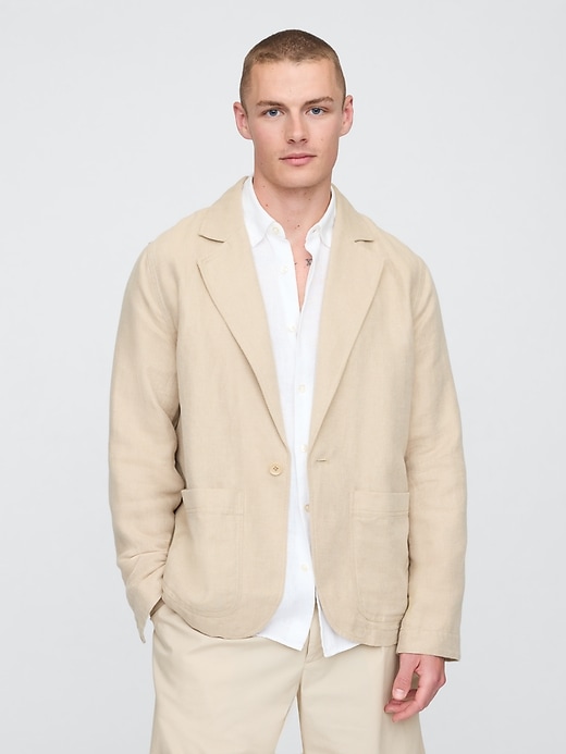 Image number 1 showing, Relaxed Linen-Cotton Blazer