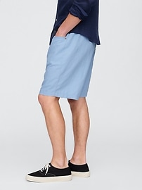 Linen-Cotton Easy Shorts
