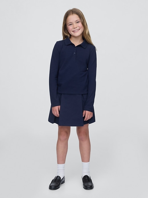 Image number 1 showing, Kids Uniform Pleated Khaki Easy Skort