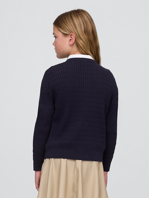 Image number 3 showing, Kids Uniform Cardigan Sweater