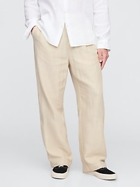 Linen-Cotton '90s Loose Pleated Khakis