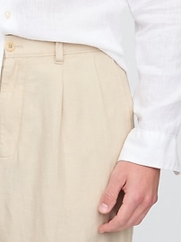 Linen-Cotton '90s Loose Pleated Khakis