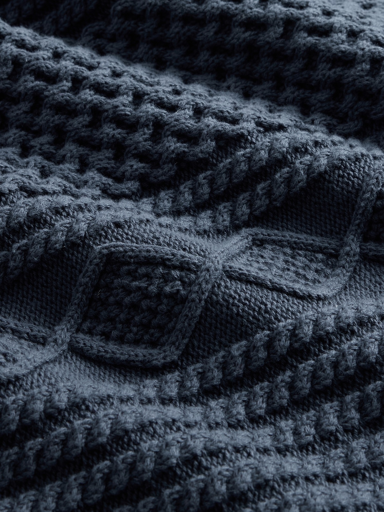 Женский жилет Gap × Malbon Cable-Knit Sweater Vest, цвет: Холодный синий — фото 4