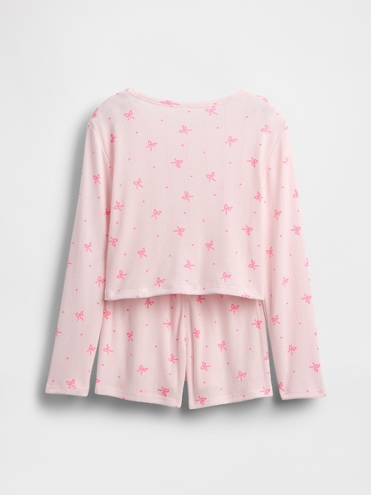 Image number 2 showing, Kids Recycled Pointelle PJ Short Set