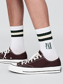 View large product image 2 of 2. Gap × Malbon Logo Crew Socks