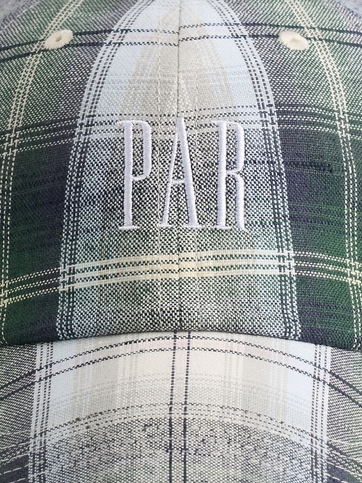 Image number 2 showing, Gap × Malbon Linen-Cotton Logo Plaid Baseball Hat
