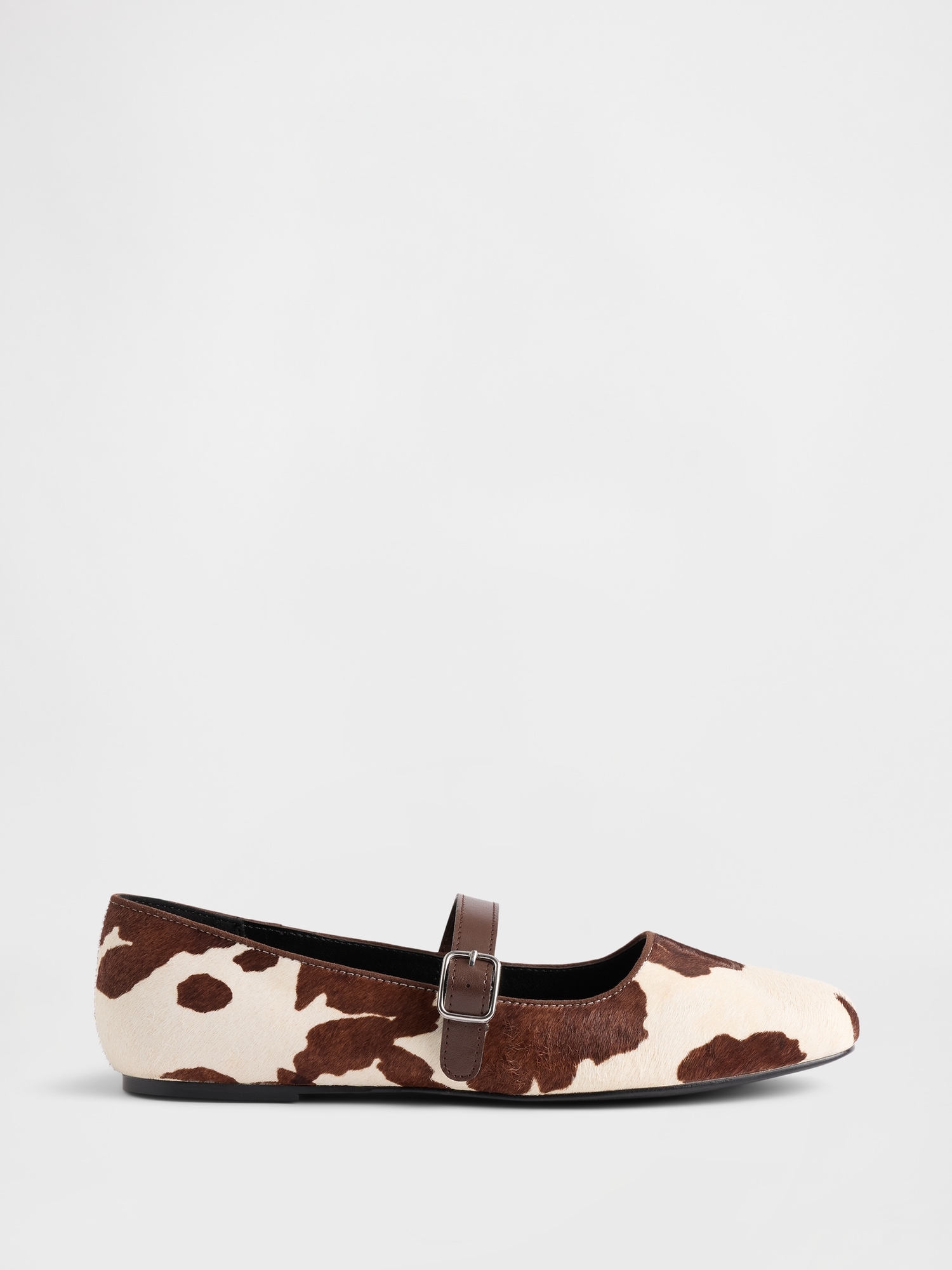 Женские балетки Gap Cow Print Calf Hair Ballet Flats, цвет: С принтом