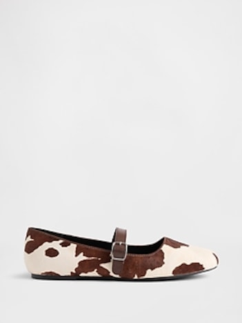Cow Print Ballet Flats