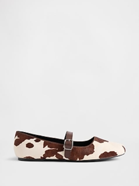 Cow Print Ballet Flats