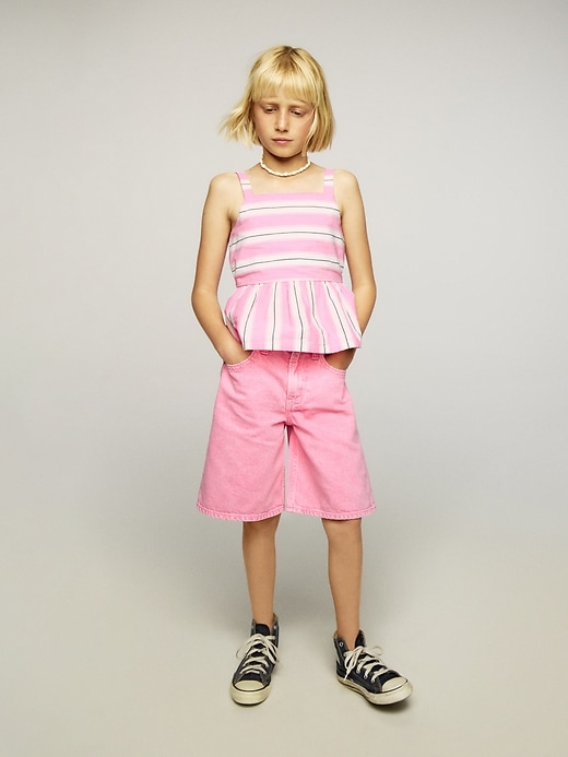 Image number 6 showing, Kids Poplin Peplum Top