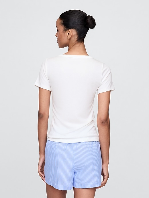 Image number 3 showing, Mini Rib Henley PJ Top