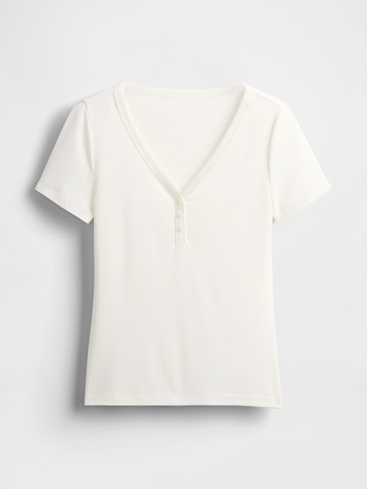 Image number 4 showing, Mini Rib Henley PJ Top