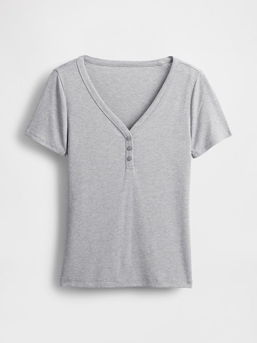 Image number 4 showing, Mini Rib Henley PJ Top