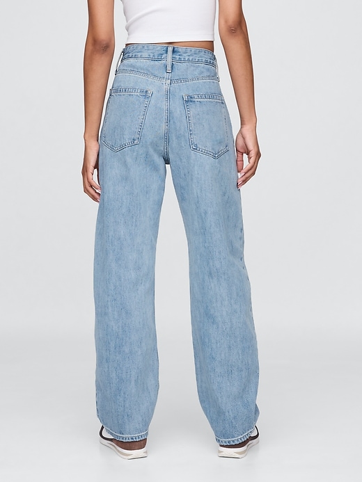 Image number 4 showing, Curvy High Rise Barrel Jeans