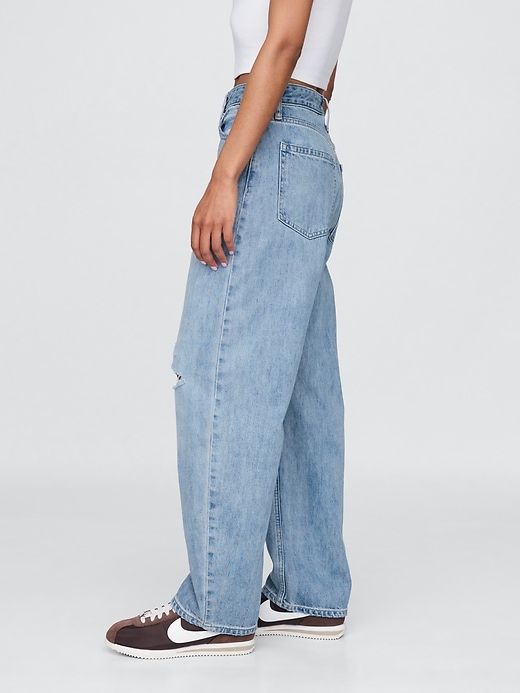 Image number 3 showing, Curvy High Rise Barrel Jeans