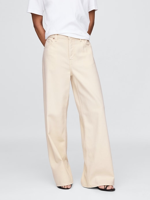 Image number 2 showing, Curvy Mid Rise UltraSoft Baggy Jeans