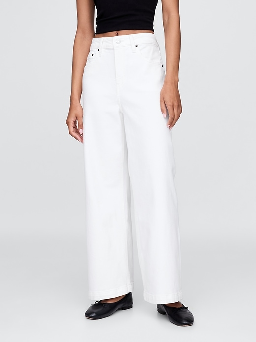 Image number 2 showing, Curvy High Rise Stride Wide-Leg Ankle Jeans