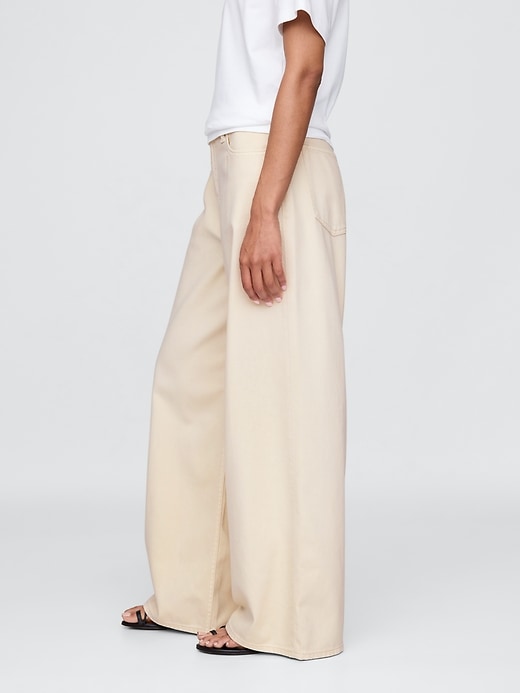 Image number 3 showing, Curvy Mid Rise UltraSoft Baggy Jeans