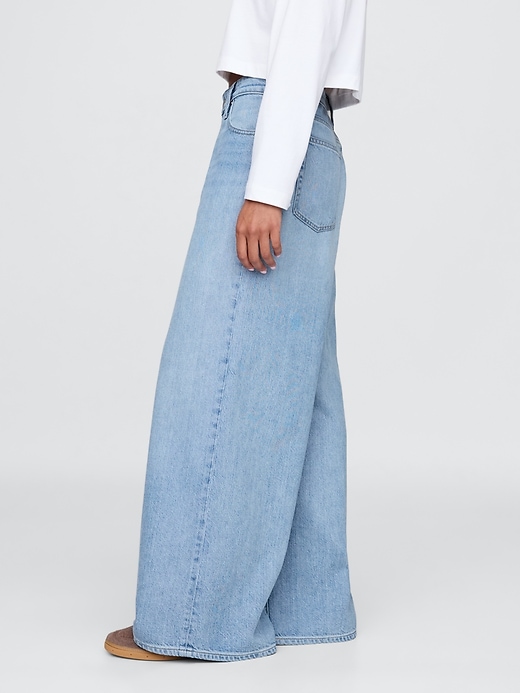 Image number 3 showing, Curvy Mid Rise UltraSoft Baggy Jeans