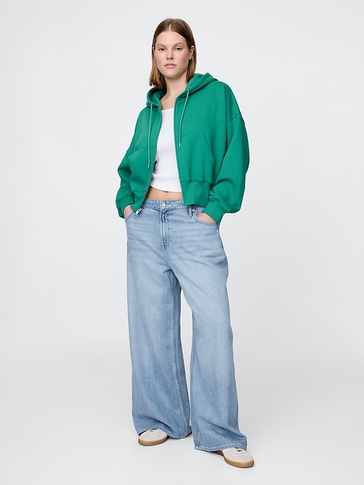 Image number 5 showing, Curvy Mid Rise UltraSoft Baggy Jeans