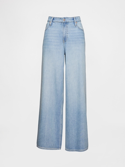 Image number 7 showing, Curvy Mid Rise UltraSoft Baggy Jeans