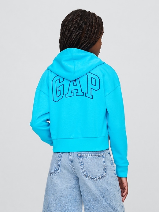 Image number 3 showing, Lilo & Stitch Kids French Terry Cropped Zip Hoodie