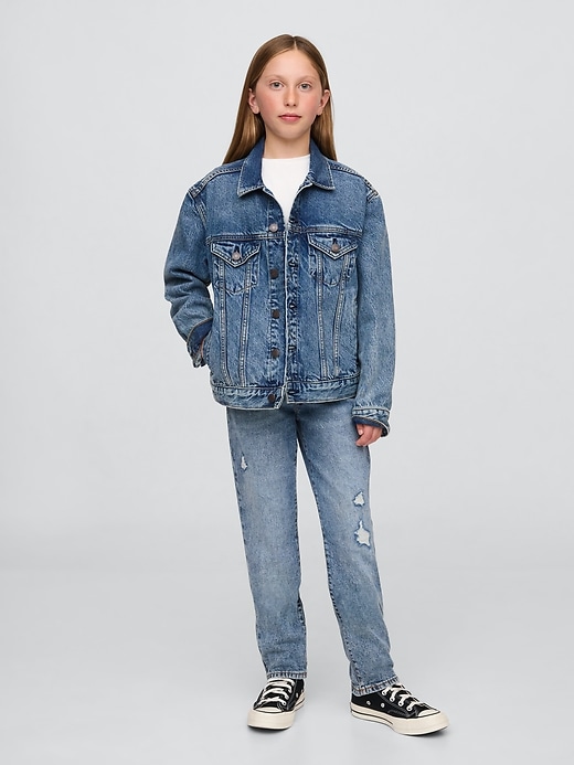 Image number 1 showing, Kids Mid Rise Girlfriend Jeans