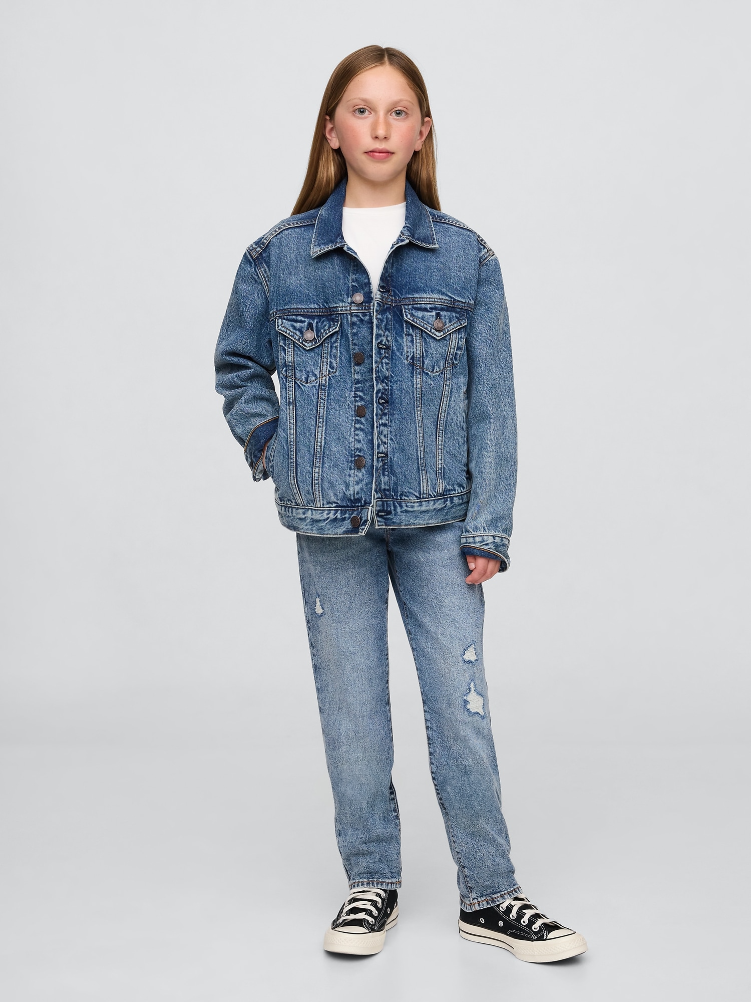 Kids Mid Rise Girlfriend Jeans