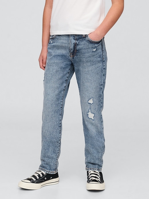 Image number 2 showing, Kids Mid Rise Girlfriend Jeans