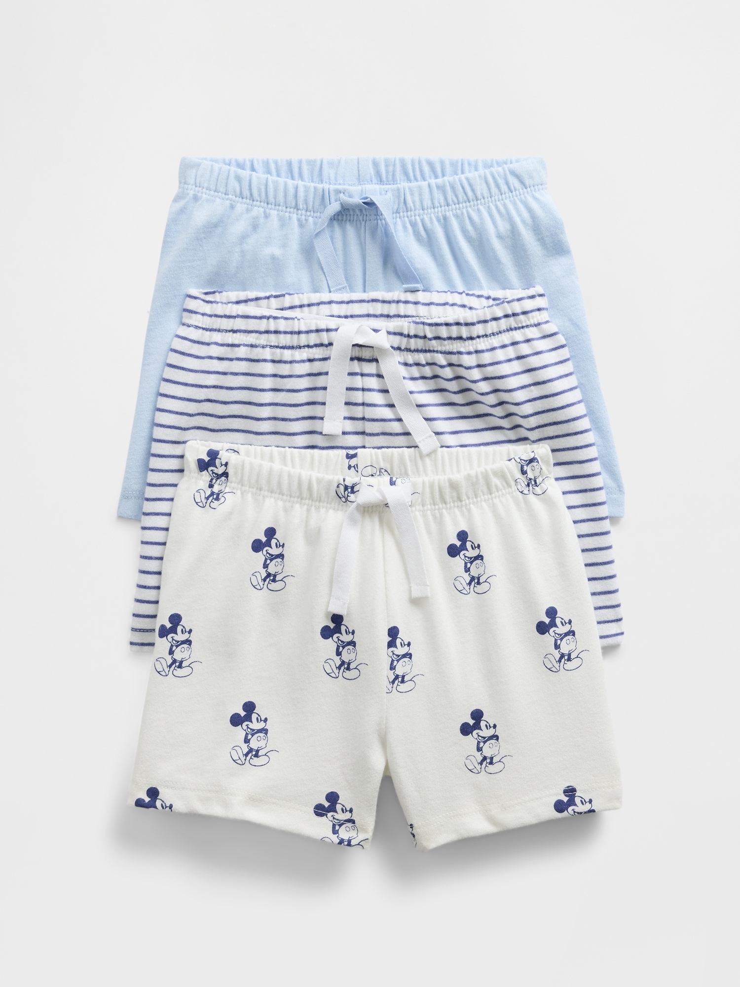 Gap × Disney Baby Organic Cotton Pull-On Shorts (3-Pack)
