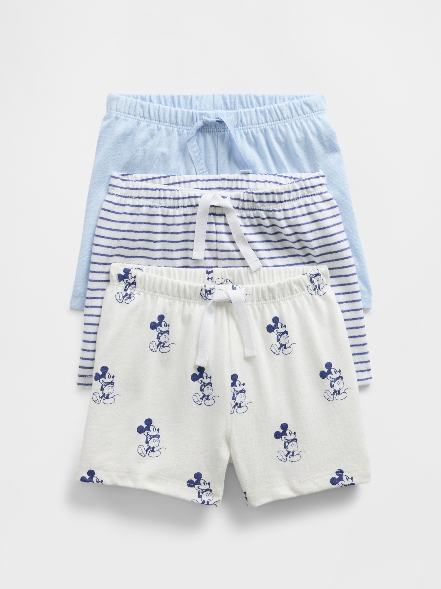 Gap × Disney Baby Organic Cotton Pull-On Shorts (3-Pack)