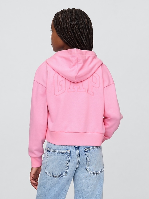 Image number 3 showing, Lilo & Stitch Kids French Terry Cropped Zip Hoodie