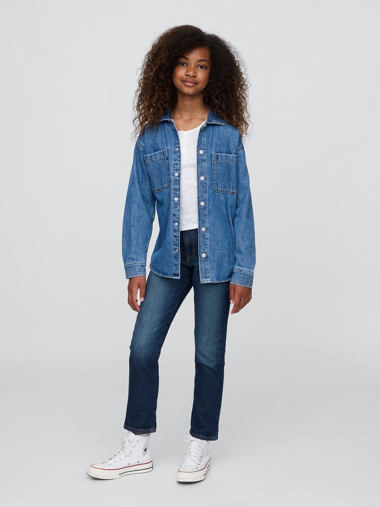Kids Mid Rise Girlfriend Jeans